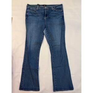 NYDJ Womens Barbara Bootcut Jeans Size 18 High Rise Lift Tuck Ripped Inner Thigh